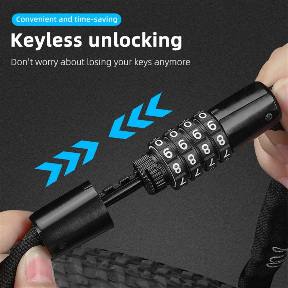 Antityveri Kabel WEST BIKING 4 Sifret 0,9 m