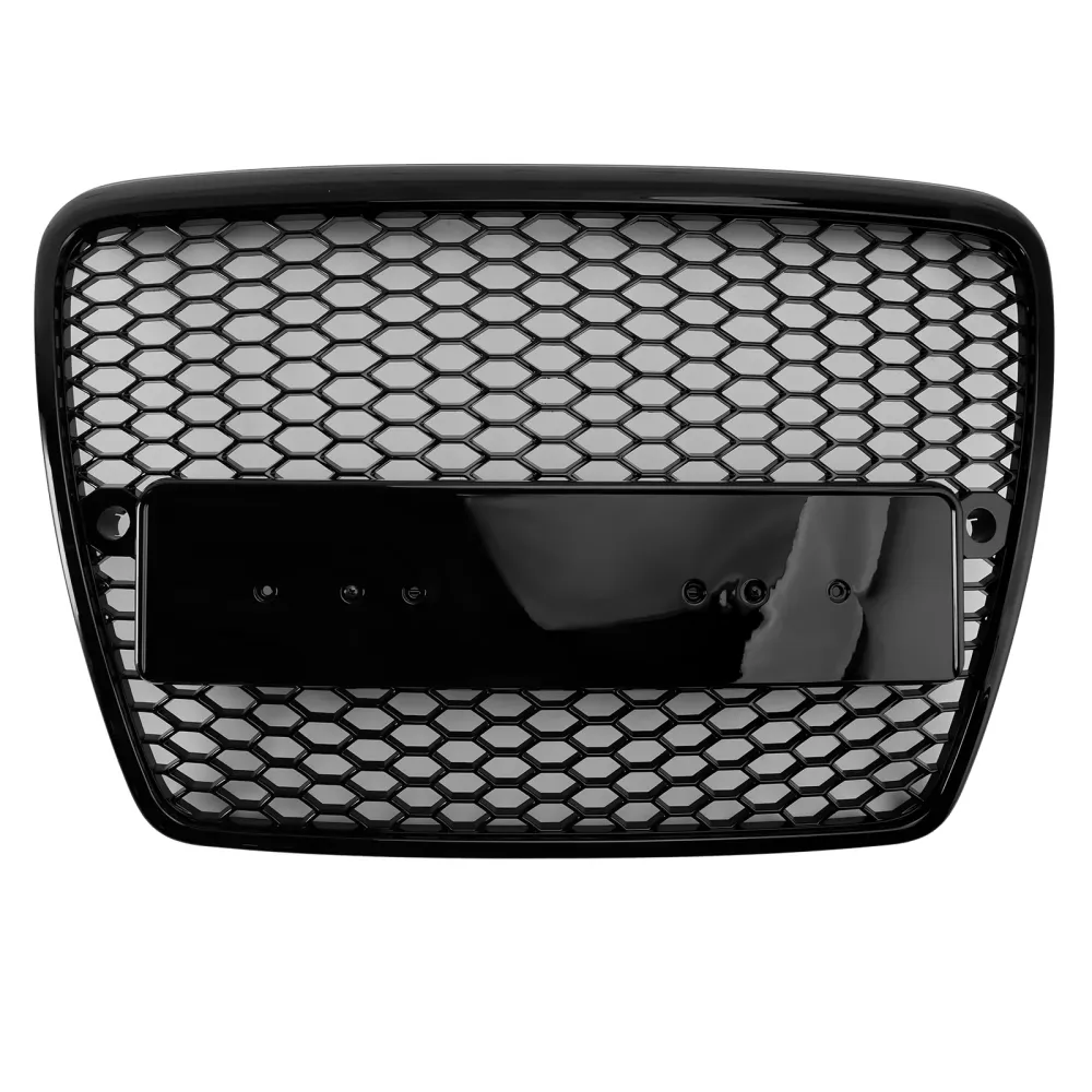 2004-2008.10 Audi A6 C6 Pre-Facelift Black Front Honeycomb Bumper Grill Grille