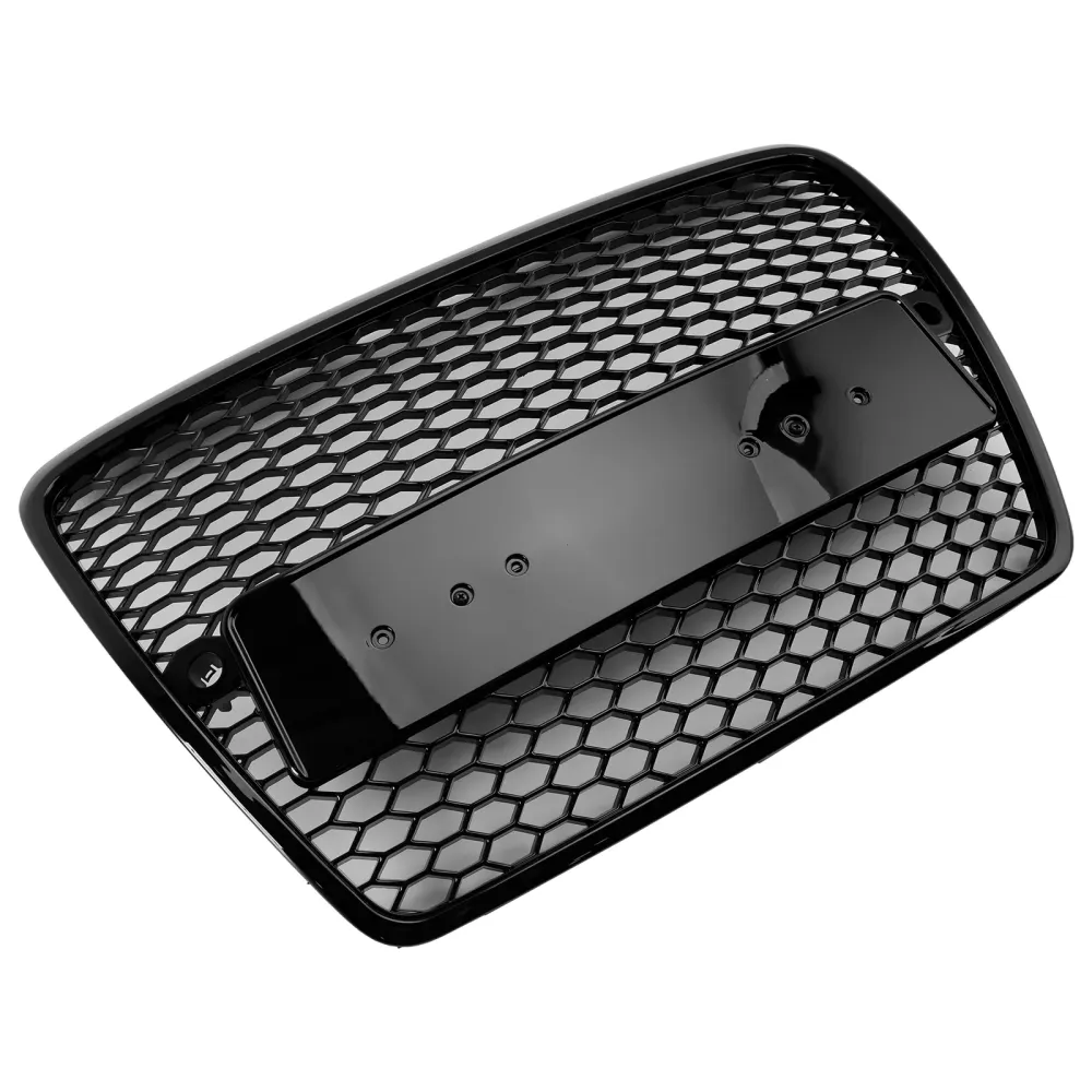 2004-2008.10 Audi A6 C6 Pre-Facelift Black Front Honeycomb Bumper Grill Grille