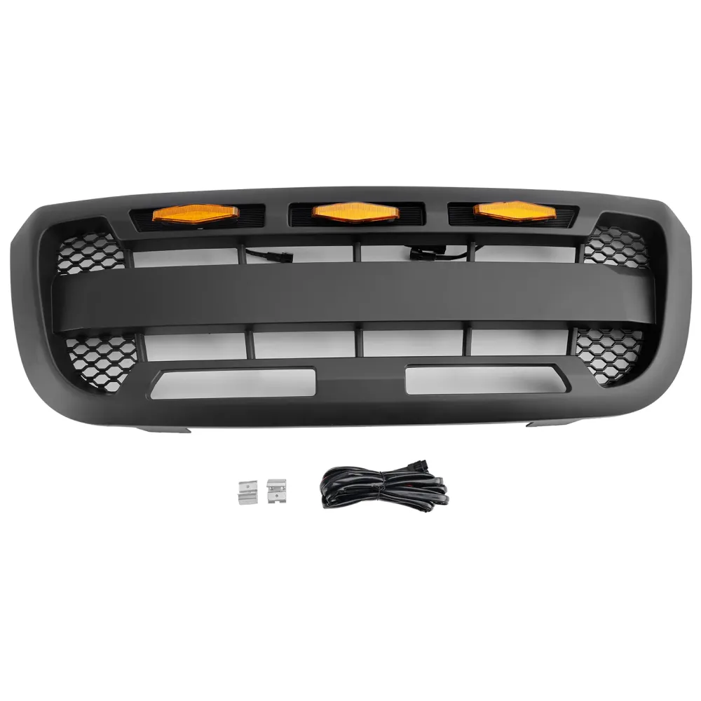 2004-2011 Ford Ranger med LED-lys Matt Black Front Bumper Grill Grille