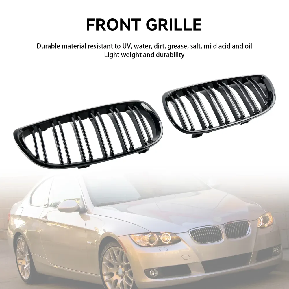 2008-2013 BMW 3-serie M3 (E92/E93) Glans Black Front Kidney Grill Grille