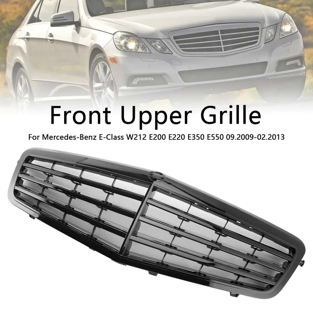 2010–2013 Mercedes-Benz E-klasse W212 E350 E550 Sort frontgrill