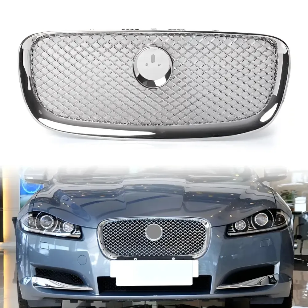 2012 2013 2014 2015 Jaguar XF XF-R Style Front Bumper Grill Grill Chrome