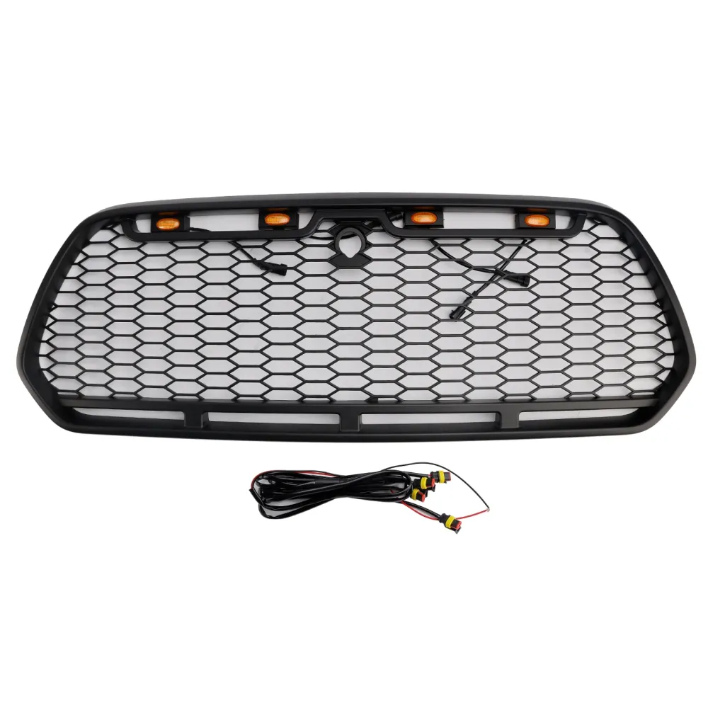 2015-2018 Ford Transit Mk8 Raptor m/LED Matt Black Front Bumper Grill Grille