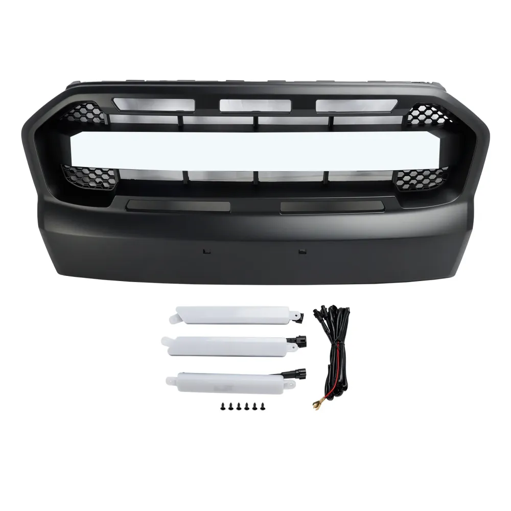 2015-2019 Ford Ranger T7 m/LED Raptor Style Front Bumper Grill Grill