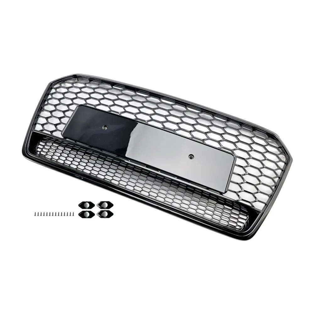 2016 2017 2018 Audi A7 C7 S7 RS7 Style Honeycomb Front Bumper Grill Grille Black