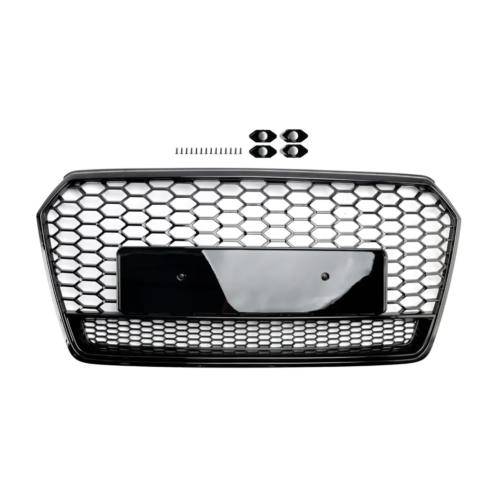 2016-2018 Audi A7 C7 S7 RS7 Style Honeycomb Front Bumper Grill Grille Black