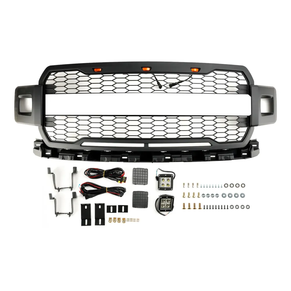 2018-2020 Ford F150 Super Duty Front Bumper Grill Grille m/ LED