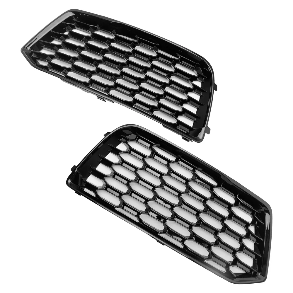 2018-2022 Audi Q5 Mesh 2PCS Front støtfangerdeksel Grill Grille Bezel Insert