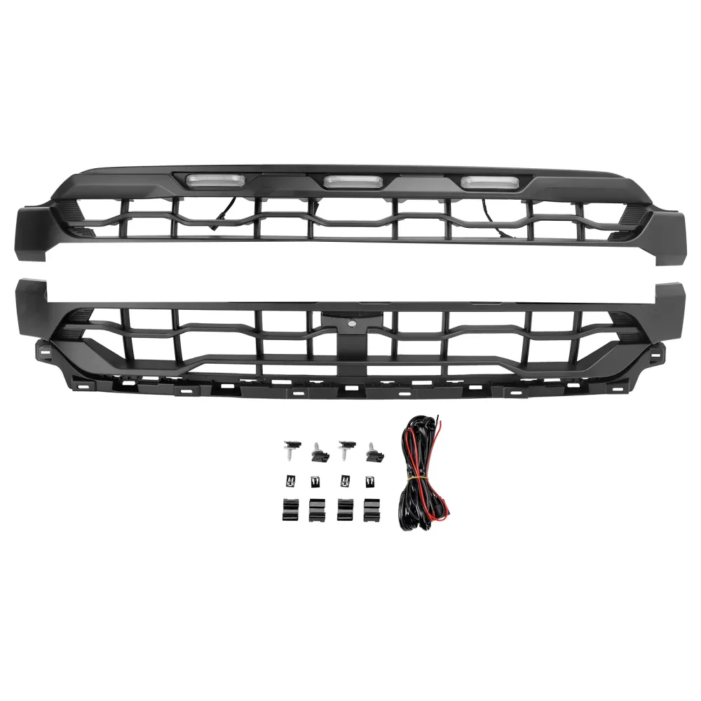2024+ Ford F150 med LED svart frontfanger grillgrill