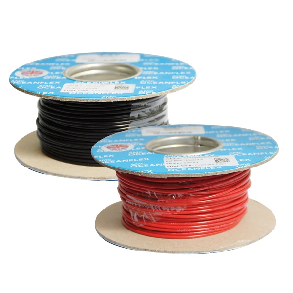 OceanFlex, tinnet kobberkabel, svart 10,0 mm², 30m, 12/24 V