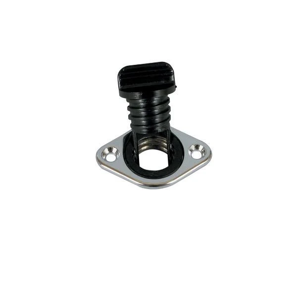 Foresti, Oval lenseplugg forkrommet, 34x50mm, Ø24mm