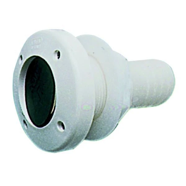 Lensegjennomføring PVC, Ø38mm, 1 1/2", 112 mm, Maks skrogtykkelse 27 mm