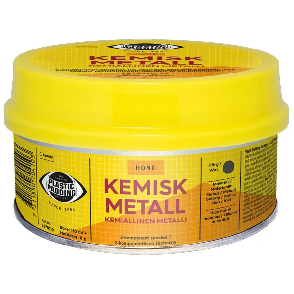 Plastpolstring, kjemisk metall, 180ml - Reparasjon av harde overflater, Tåler opptil 100°C