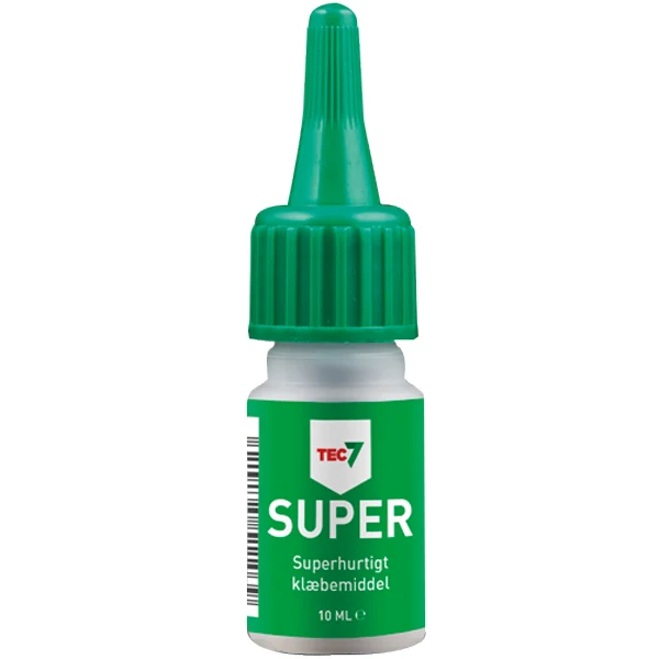 Tec7, Super Glue, 10ml - Rask og sterk lim plast, glass, metall, gummi og elektronikk