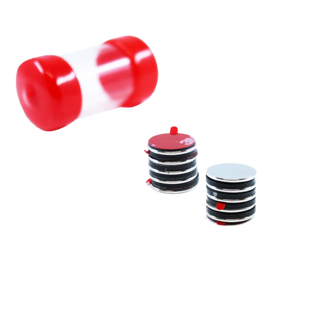 Supermagneter Selvklebende, 8x2 mm, 10-pakk
