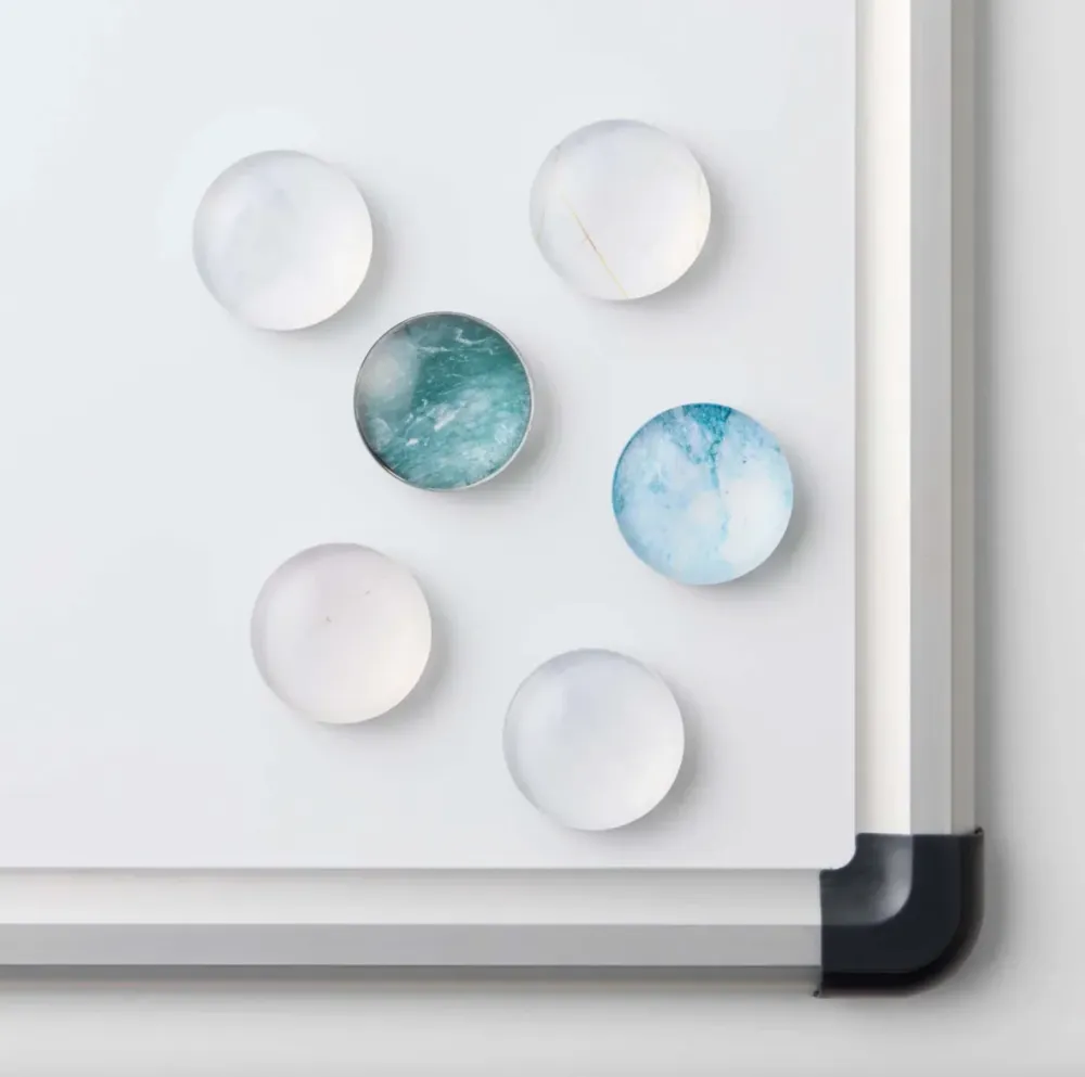 Magneter til whiteboards i glass - 6 stk