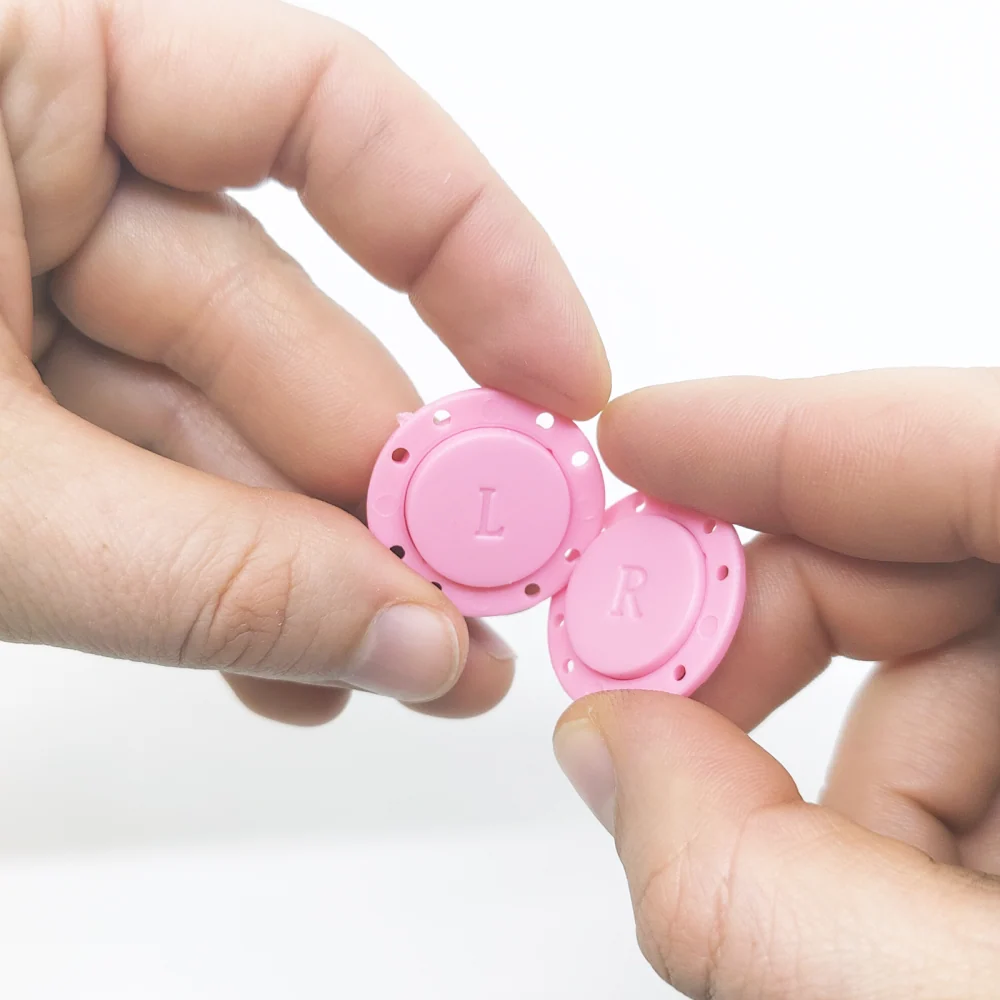 Magnetisk knapp rund Ø26 mm, pink