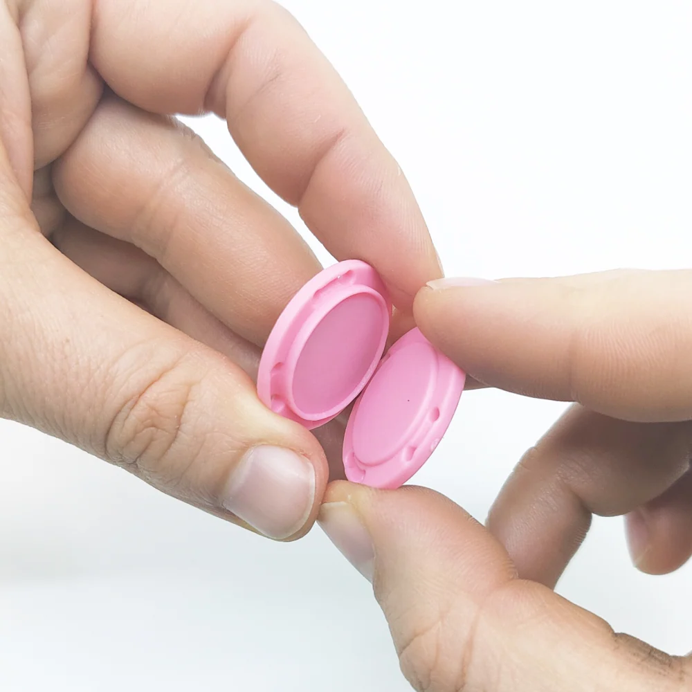 Magnetisk knapp rund Ø26 mm, pink