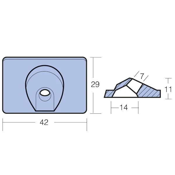 Tecnoseal, Sinkanode Mercury 6-9,9 HK, Originalnr. 42121A2, 0,03 kg