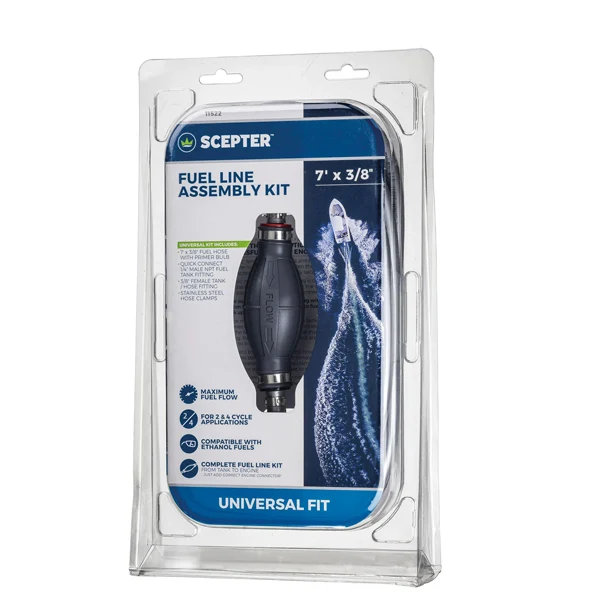 Scepter, Slangesett High Flow - Universal, 8 mm - 2 meter gummislange m/pumpekule