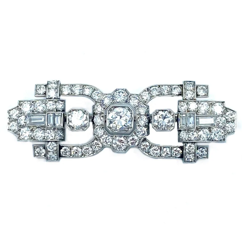 Art Deco-brosje i Platina og diamanter