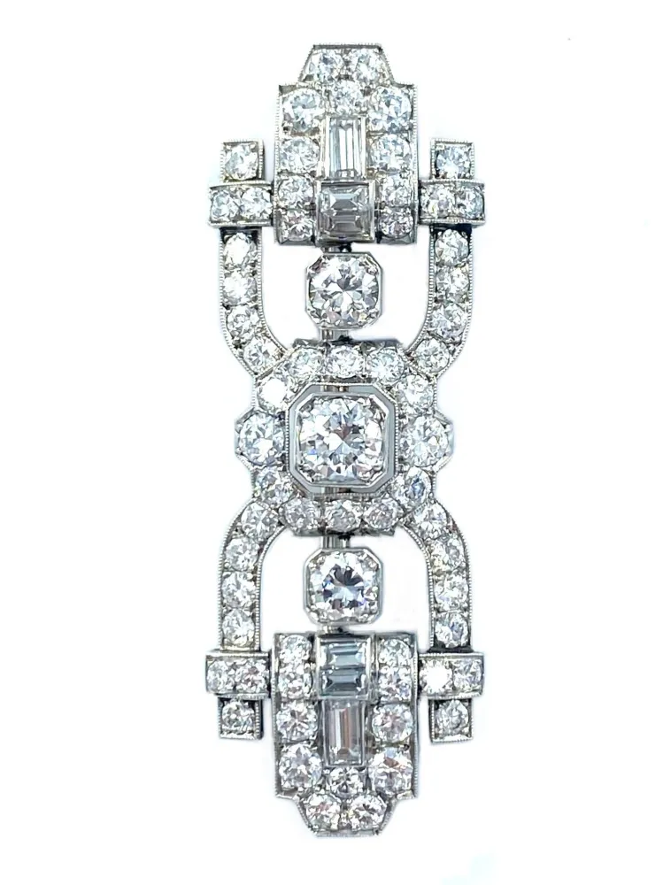 Art Deco-brosje i Platina og diamanter