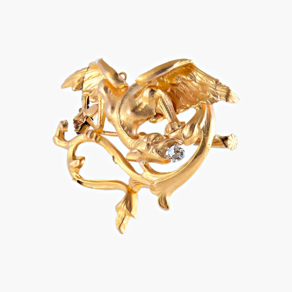 Art Nouveau Chimera anhengsbrosje