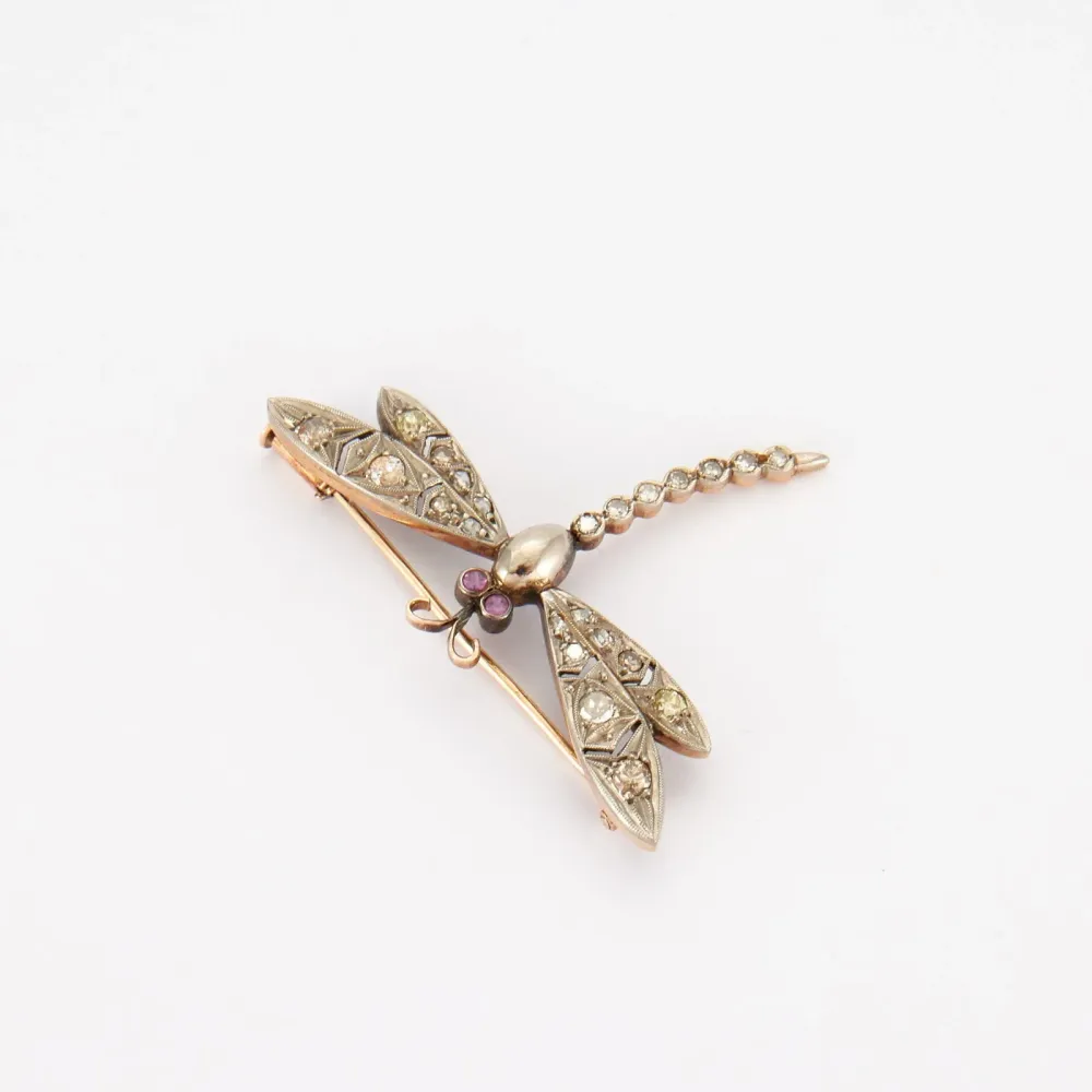 Dragonfly brosje art deco design