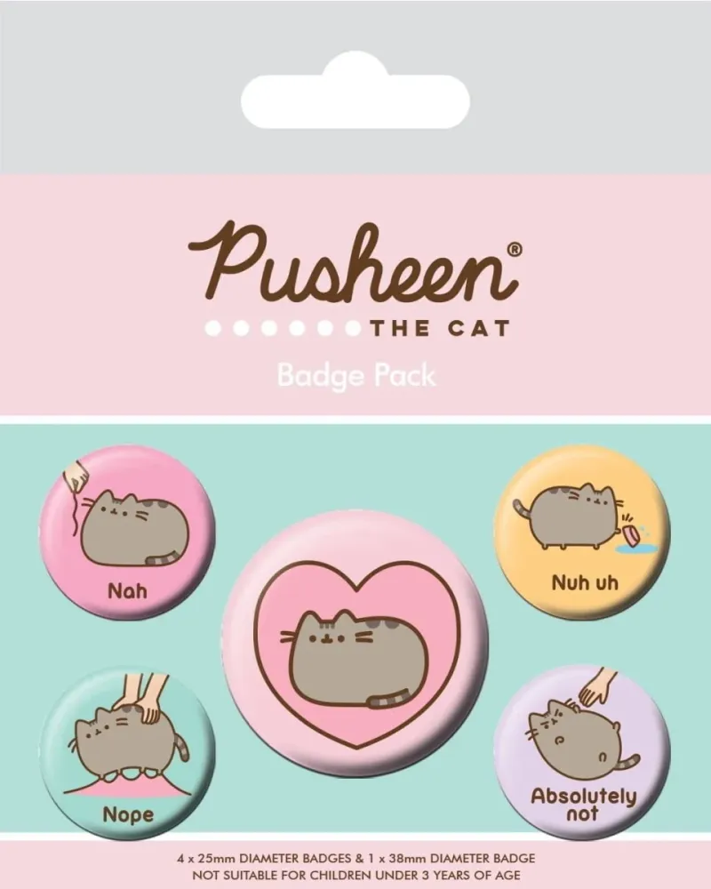 Pusheen Pins Absolutely Not 5-pk