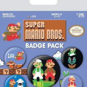 Super Mario Pins Retro Level 5-pk