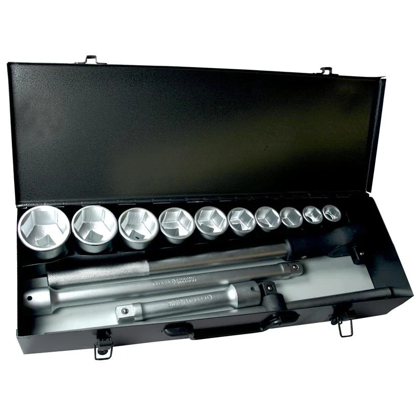 Tecos T-7114M Pipenøkkelsett 1" 14 deler