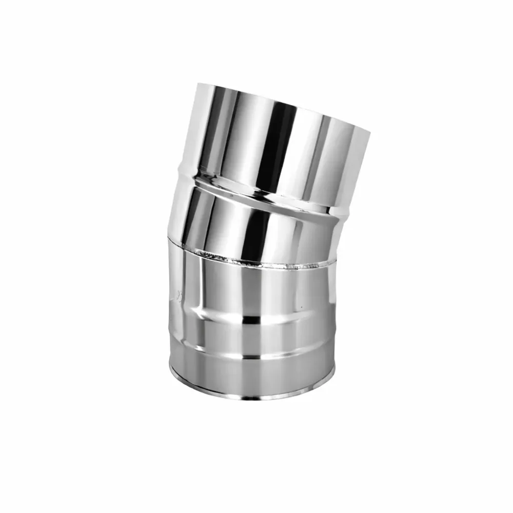 Ø150mm Røykrør 15 grader rustfri