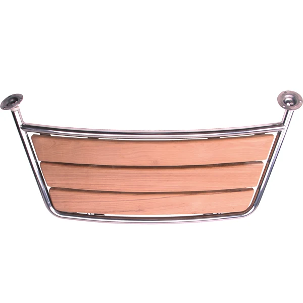 Badeplattform AISI 316 rustfritt stål og teak, 84x38cm