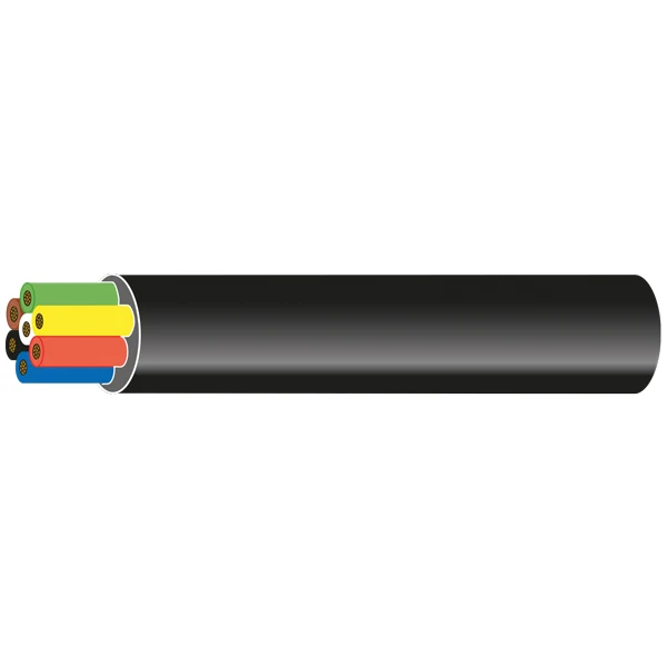 Oceanflex, tilhengerkabel 7-leddet, svart, 100m, 6 x 1 mm² + 1 x 2 mm²