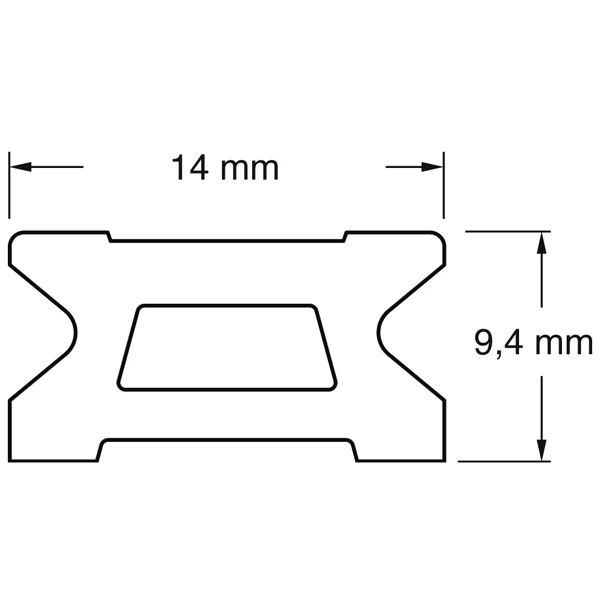 Ronstan, Lap rail 14mm, 1,5m