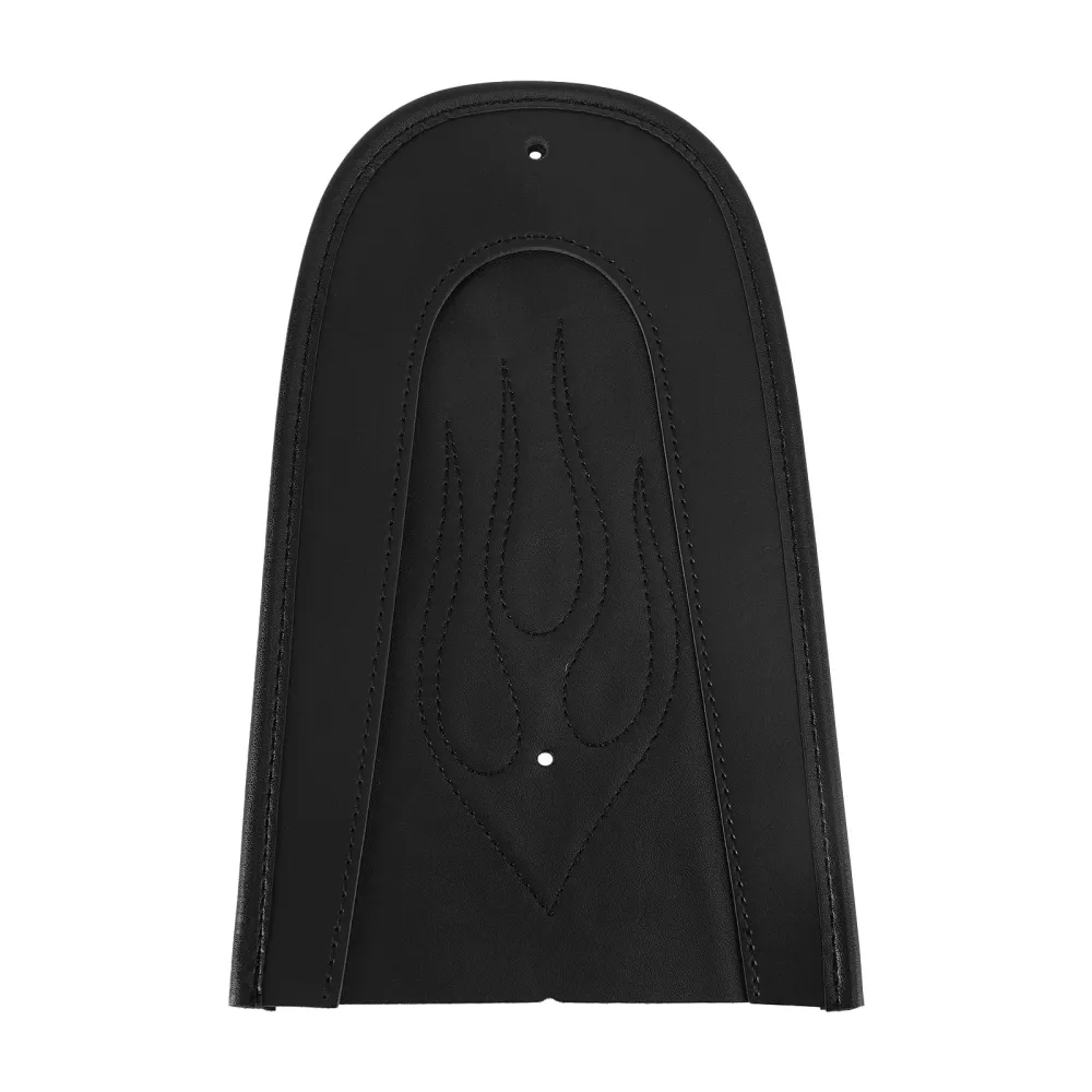 Areyourshop Black Pu Leather Flame Stitch Solo Seat Bak Fender Bib Sportster 1200 883