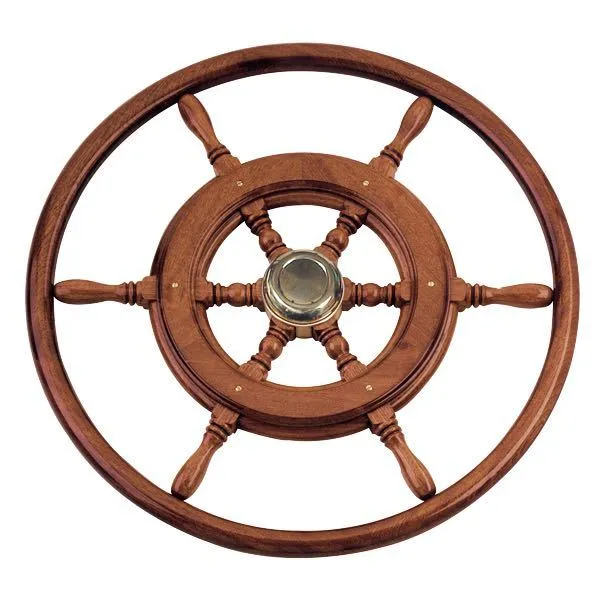 Savoretti, krok med trering, ø55 mm, 3/4" nav, mahogni med endestykke av messing