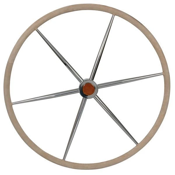 Savoretti, Stålratt med skinn, ø130mm, 3/4" kjegle