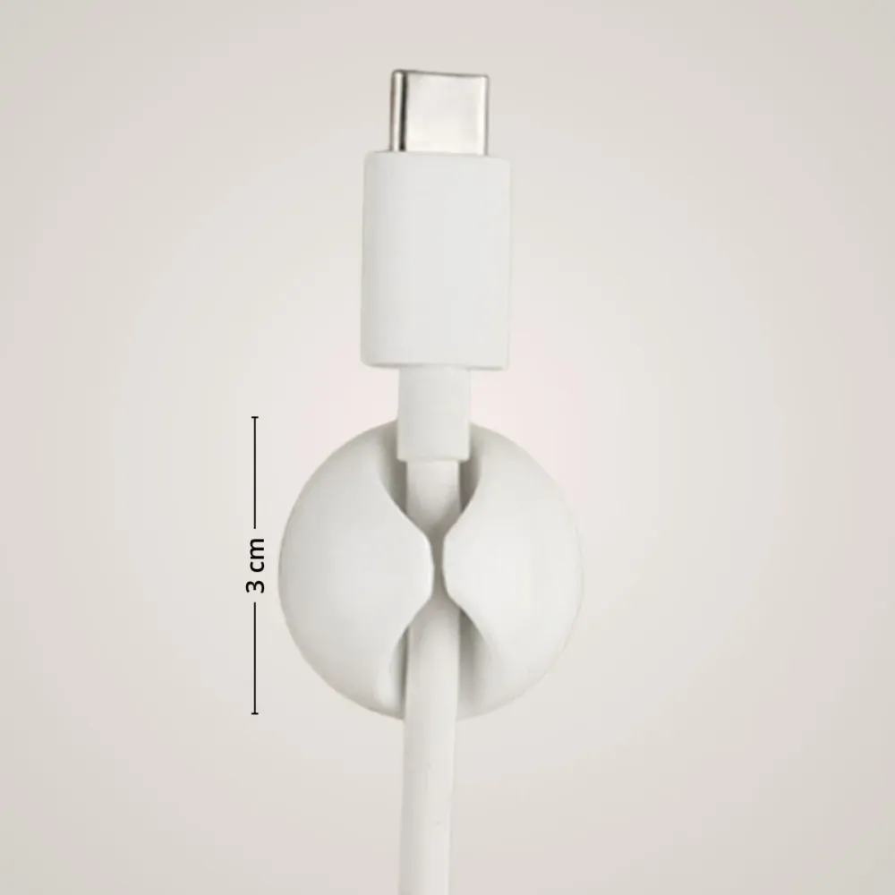 Ledningsholder hvit