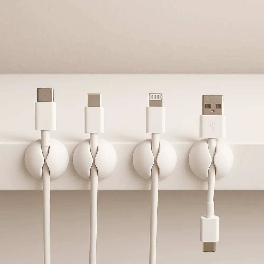 Ledningsholder hvit