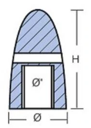Tecnoseal, sinkmutter Volvo propellaksel Ø25-30mm, 833913