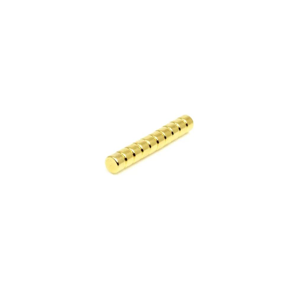 Supermagnet, Skive 3x2 mm, Gull