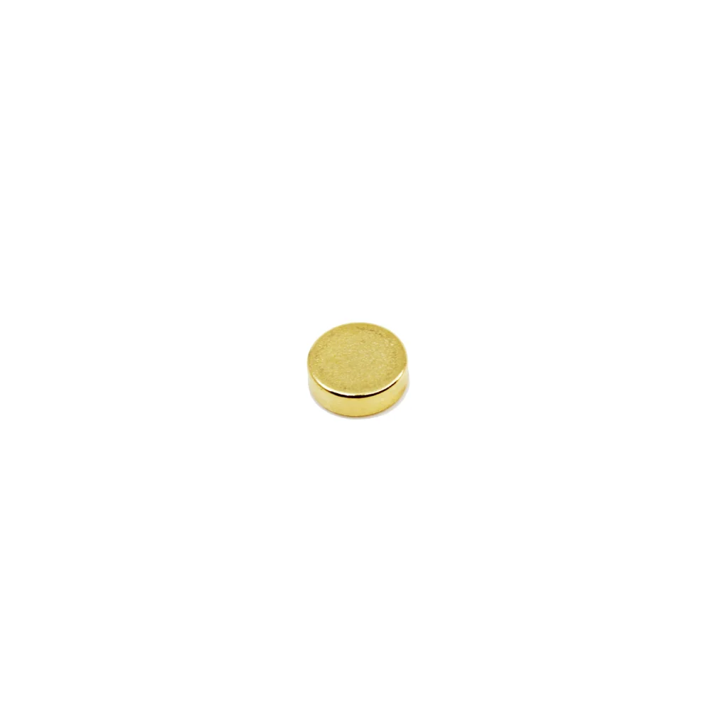 Supermagnet, Skive 5x3 mm, Gull (neodymium)
