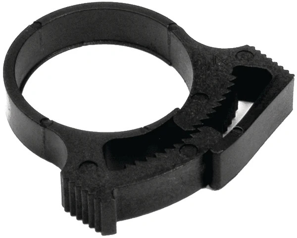 Klemmeplast 18,2 - 21 mm sort - 7 mm, doble tenner