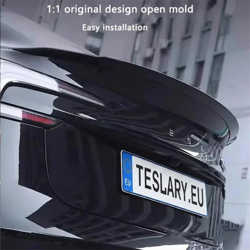 Tesla Model 3+ Highland 2024 og utover 100% ekte karbonfiber bakstamme spoiler