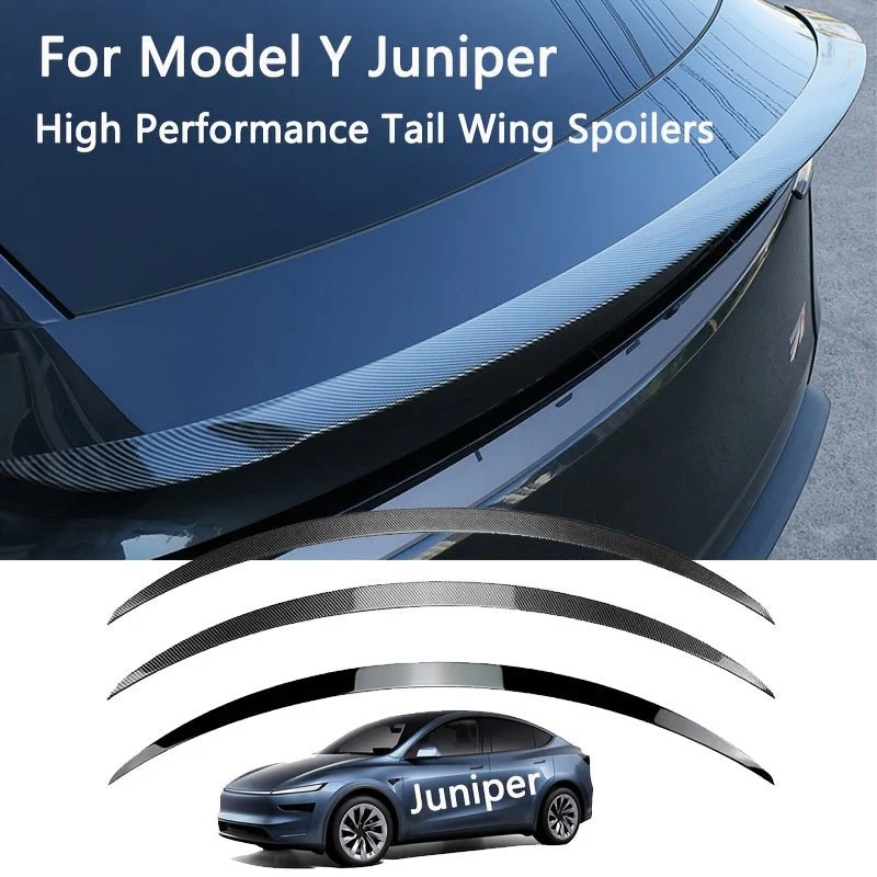 Tesla Model Y Juniper/lansering 2025 High-Performance Rear Wing Spoiler, Abs Carbon Fiber Lip Spoiler Tail