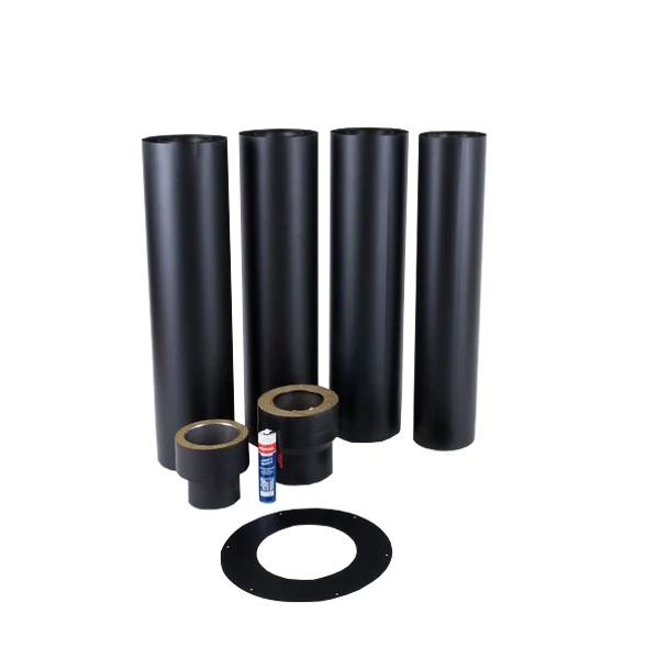 ECC 4,1 meter stålpipe Grå sømløs design