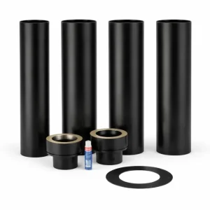 ECC 4,1 meter stålpipe Sort sømløs design