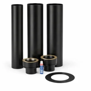 ECC 3,2 meter stålpipe Sort sømløs design